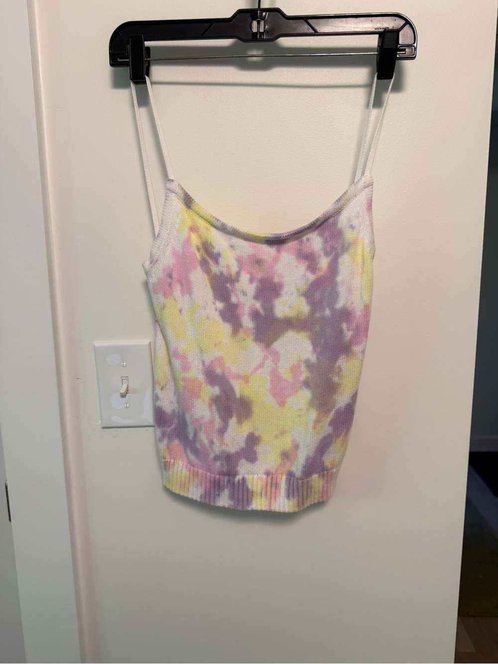 Astr Pastel Tie-Dye Knit Cami - Yellow, Pink, Lavender